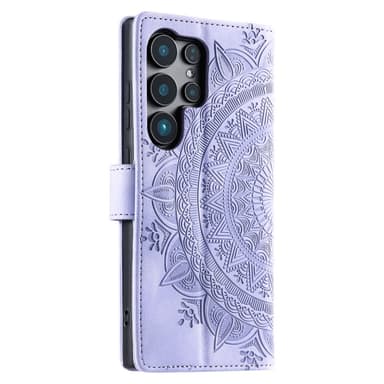 För Samsung Galaxy S25 Ultra plånboksfodral Fodral Skal Mandala blommönster