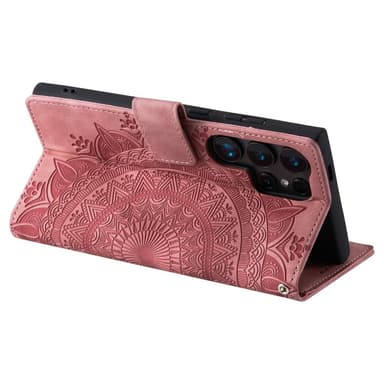 För Samsung Galaxy S25 Ultra plånboksfodral Fodral Skal Mandala blommönster