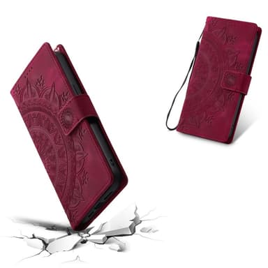 För Samsung Galaxy S25 Ultra plånboksfodral Fodral Skal Mandala blommönster