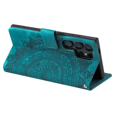 För Samsung Galaxy S25 Ultra plånboksfodral Fodral Skal Mandala blommönster