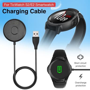 Ticwatch S2 E2 USB Laddningskabel / docka 1m