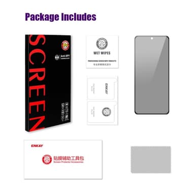ENKAY För Motorola Moto G55 Anti-Spion Skärmskydd Full täckning