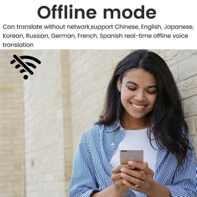 Bluetooth Translator Översättare 144 språk Realtid hörlurar