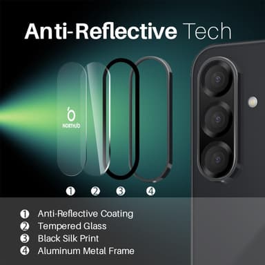 NORTHJO för Samsung Galaxy A56 5G Härdat Glas Kameralinsskydd