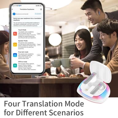 Bluetooth Translator Översättare 144 språk Realtid hörlurar