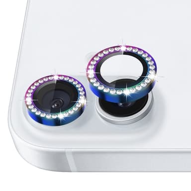 NORTHJO Kameralinsskydd med Strass för iPhone 16 / 16 Plus, Härdat Glas