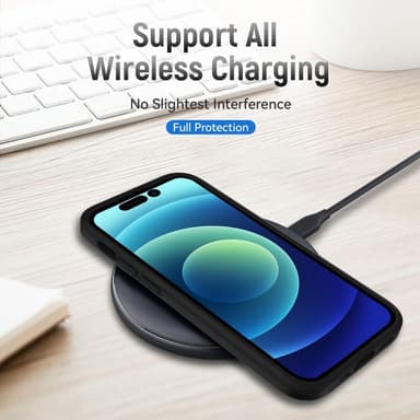iPhone 14 Pro Hybrid skal med Finger Ring & Metall Plåt - Svart