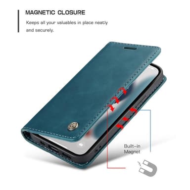 CASEME Plånboksfodral iPhone 13 Pro - Blå