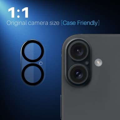 NORTHJO 2-Pack Kameralinsskydd för iPhone 16 / 16 Plus, Härdat Glas