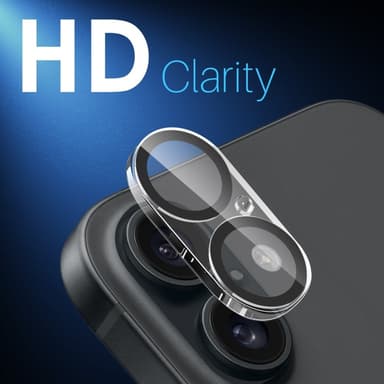 NORTHJO 2-Pack Kameralinsskydd för iPhone 16 / 16 Plus, Härdat Glas