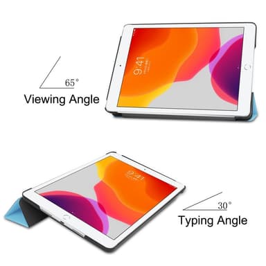 Apple iPad 10.2 2021/2020/2019 Slim fit tri-fold fodral - LjusBlå