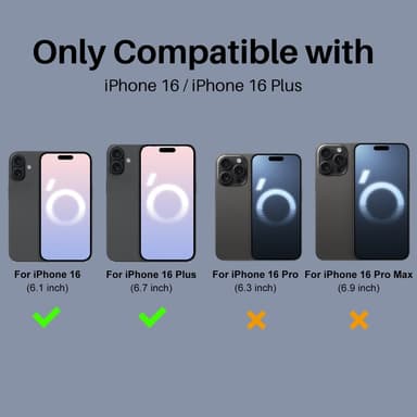 NORTHJO 2-Pack Kameralinsskydd för iPhone 16 / 16 Plus, Härdat Glas