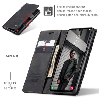 CASEME Plånboksfodral Samsung Galaxy A16 - Svart