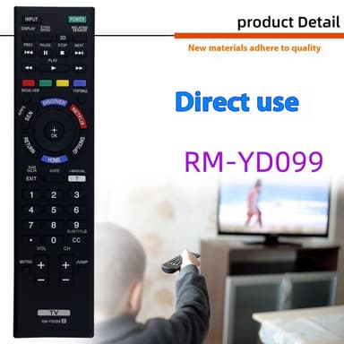 Fjärrkontroll Ersättning för RM-YD099 För Sony TV