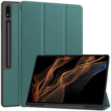 För Samsung Galaxy Tab S10 Ultra Stativfodral Stötsäkert med Pennhållare - Grön