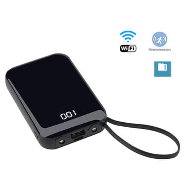 1080P HD WiFi-kamera 5000mAh bärbar powerbank säkerhetskamera