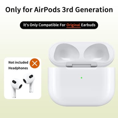 D04 För AirPods 3 Ersättningsladdningsfodral Inbyggt 620mAh Batteri