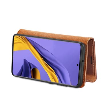 DG.MING Samsung Galaxy A71 Split Läder Plånboksfodral - Brun