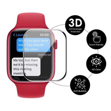 Apple Watch Series 7 41mm Enkay Heltäckande härdat glas 2-pack