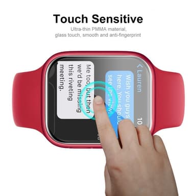Apple Watch Series 7 41mm Enkay Heltäckande härdat glas 2-pack