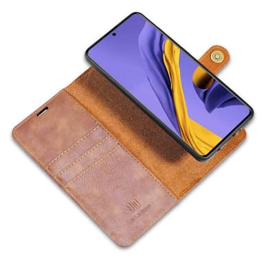 DG.MING Samsung Galaxy A71 Split Läder Plånboksfodral - Brun