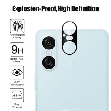 För Sony Xperia 10 VI Kameralinsfilm Härdat Glas Linsskydd
