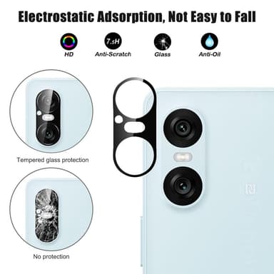 För Sony Xperia 10 VI Kameralinsfilm Härdat Glas Linsskydd