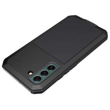Samsung Galaxy S22 Silikon Metall Hybrid Skal härdat glas Antidamm