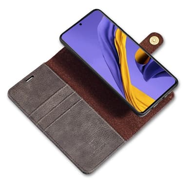 DG.MING Samsung Galaxy A71 Split Läder Plånboksfodral - Grå