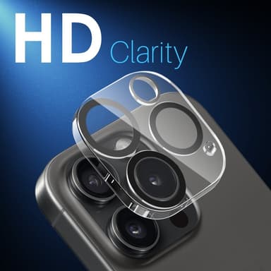 NORTHJO 2-Pack Kameralinsskydd för iPhone 16 Pro / 16 Pro Max, Härdat Glas