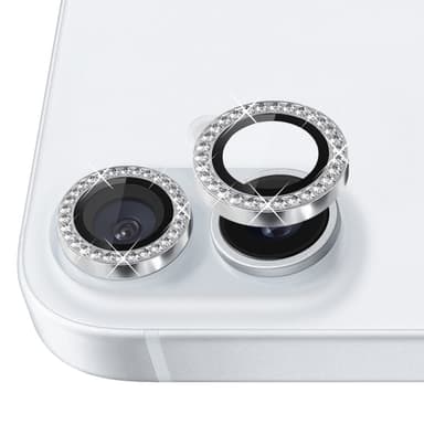 NORTHJO Kameralinsskydd med Strass för iPhone 16 / 16 Plus, Härdat Glas