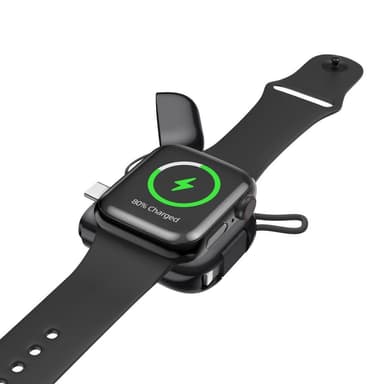 Qi Trådlös Powerbank Till Apple Watch Series 7/6/5/4/3/2/1 2580mAh