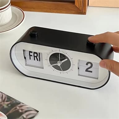 Manual Sida Vridning av klockan Skrivbord Väckarklocka Kalenderklocka