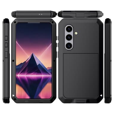 Samsung Galaxy S25 Heavy Duty Silikon + Metall Fodral Skal + Härdat Glas