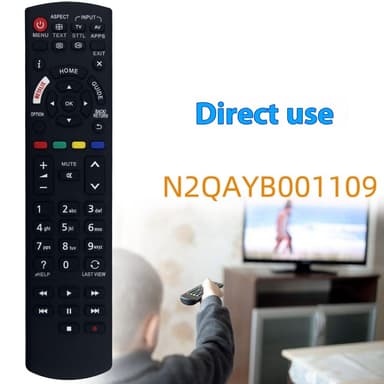 Fjärrkontroll Ersättning för N2QAYB001109 För Panasonic TV