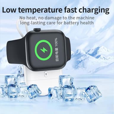 Qi Trådlös Powerbank Till Apple Watch Series 7/6/5/4/3/2/1 2580mAh