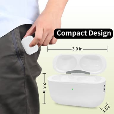 D03 För AirPods Pro 2 Ersättningsladdningsfodral Inbyggt 680mAh Batteri