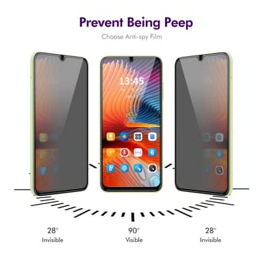 ENKAY För Xiaomi Redmi 14C Anti-Spion Skärmskydd Full täckning