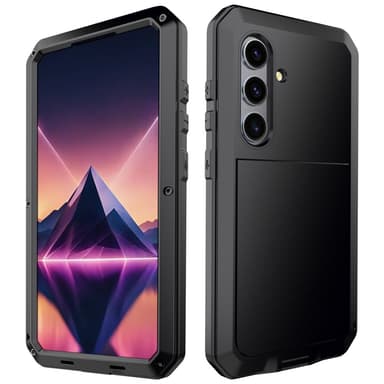 Samsung Galaxy S25 Heavy Duty Silikon + Metall Fodral Skal + Härdat Glas