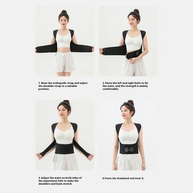 Korrigera Hållning Rygg Back Posture Corrector Brace för män Kvinnor - M