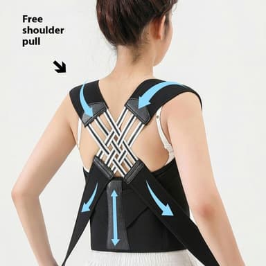 Korrigera Hållning Rygg Back Posture Corrector Brace för män Kvinnor - M