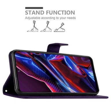 Xiaomi Poco X5 Plånboksfodral Skal Blommor (Violett)