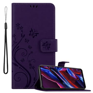 Xiaomi Poco X5 Plånboksfodral Skal Blommor (Violett)