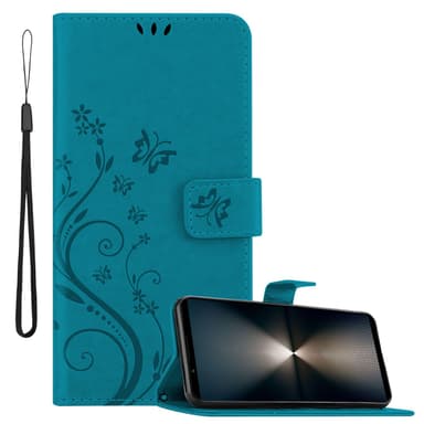 Sony Xperia 1 VI Plånboksfodral Skal Blommor (Blå)