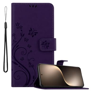 Honor Magic 7 Plånboksfodral Skal Blommor (Violett)