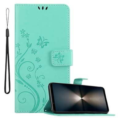 Sony Xperia 1 VI Plånboksfodral Skal Blommor (Turkos)