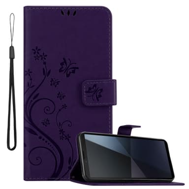 Sony Xperia 10 VI Plånboksfodral Skal Blommor (Violett)