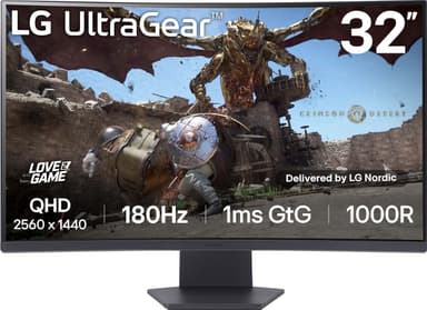 LG UltraGear 32GS60QC 32" välvd bildskärm gaming