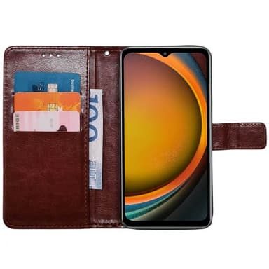 Plånboksfodral 3-kort Samsung Galaxy Xcover 7 Pro - Brun