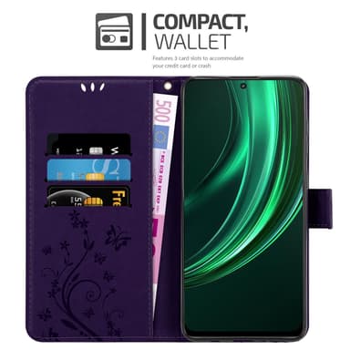 Realme 13 Plånboksfodral Skal Blommor (Violett)